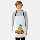 ピザで亀を エプロン (着用した状態)