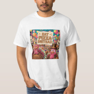 ピザで感謝祭 Tシャツ