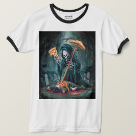 ピザで死ぬ Tシャツ
