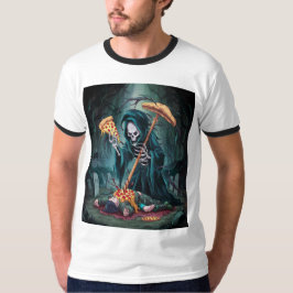 ピザで死ぬ Tシャツ