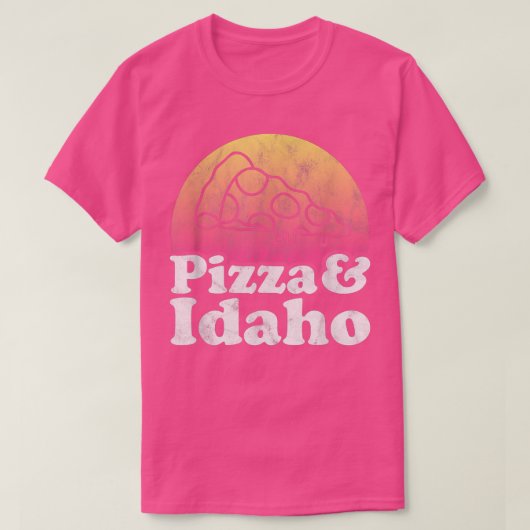 ピザとアイダホ Tシャツ (デザイン正面)