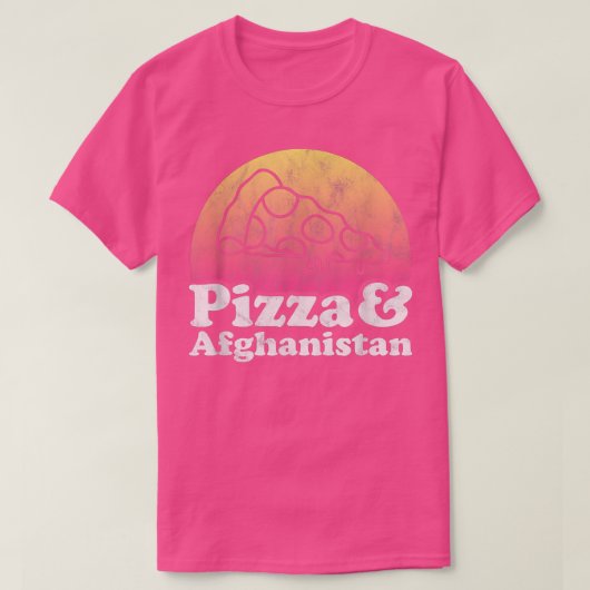ピザとアフガニスタン Tシャツ (デザイン正面)