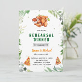 ピザとウィングスのリハーサルディナー招待状 招待状 (スタンド正面)