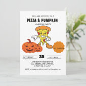 ピザとカボチャの彫刻ハローウィンパーティ 招待状 (スタンド正面)