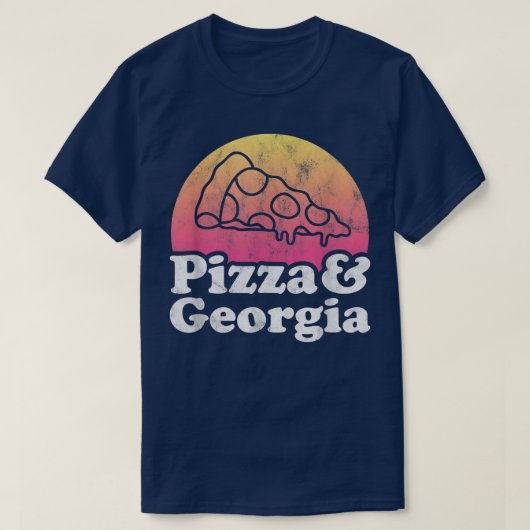 ピザとグルジア Tシャツ (デザイン正面)