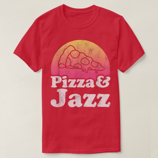 ピザとジャズ Tシャツ (デザイン正面)