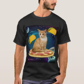 ピザとタコ猫の宇宙FUUNYTシャツ Tシャツ (正面)