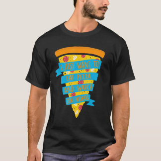 ピザとドッ食べクのビデオを見たい Tシャツ