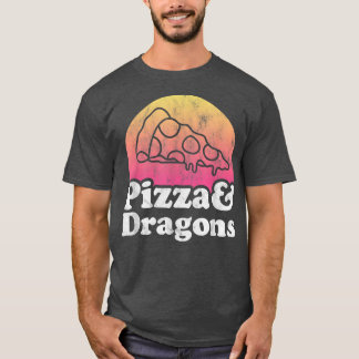 ピザとドラゴンまたはドラゴン Tシャツ