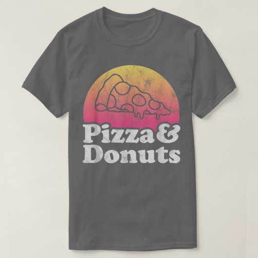 ピザとドーナツ又はドーナツ Tシャツ (デザイン正面)