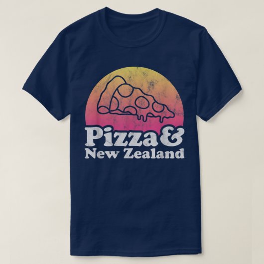 ピザとニュージーランドTシャツ Tシャツ (デザイン正面)