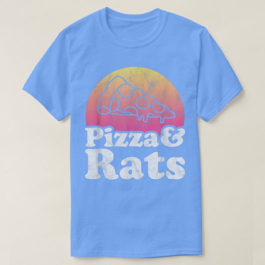 ピザとネズミまたはネズミTシャツ Tシャツ (デザイン正面)