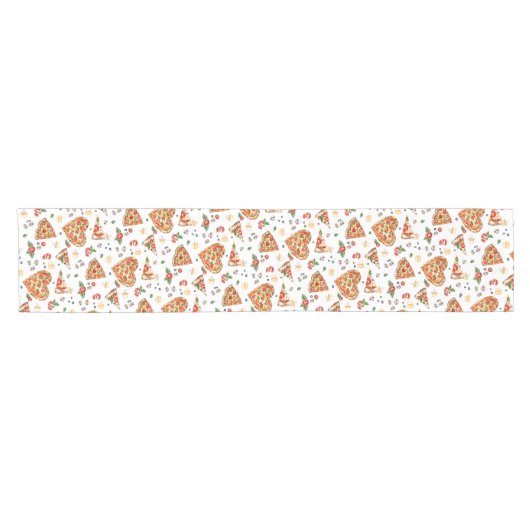 ピザとパシファイア赤ちゃんシャワーテーブルランナー – おもしろい ショートテーブルランナー (横)