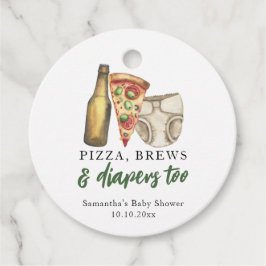 ピザとビールとおむつ ベビーシャワー フェイバータグ