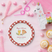 ピザとビールカップルカジュアルのシャワー ペーパープレート (パーティー)