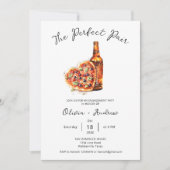 ピザとビールパーフェクトペア婚約パーティ 招待状 (正面)