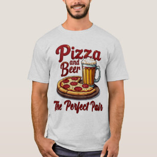 ピザとビールTシャツ – 完璧なペアティー Tシャツ