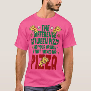 ピザとピザ好きの違い Tシャツ