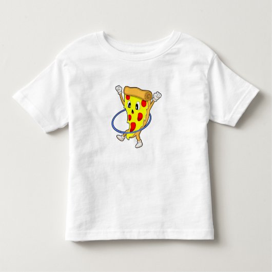 ピザとフィットネスフィットネスタイヤ.PNG トドラーTシャツ (正面)