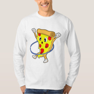 ピザとフィットネスフィットネスタイヤ.PNG Tシャツ