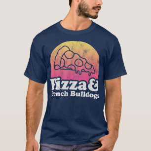 ピザとフランスのブルドッグまフランスのたはブルドッグ Tシャツ