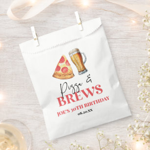 ピザとブルズビールグラス誕生日パーティー フェイバーバッグ