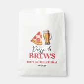ピザとブルズビールグラス誕生日パーティー フェイバーバッグ (正面)