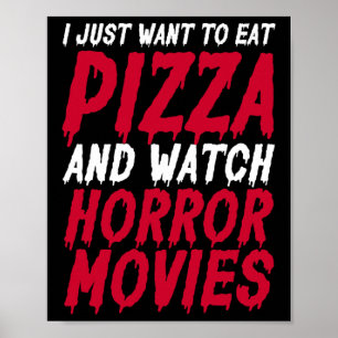 ピザとホラー食べ映画を見たい ポスター