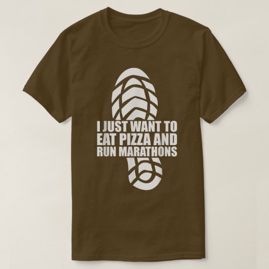 ピザとマ食べラソンズのピ走ザフラバーが欲しい Tシャツ (デザイン正面)
