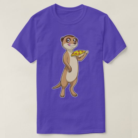ピザとメルカット Tシャツ (デザイン正面)