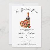 ピザとワインパーフェクトペア婚約パーティ 招待状 (正面)