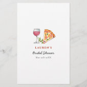 ピザとワインブライダルシャワートリビアゲーム (裏面)