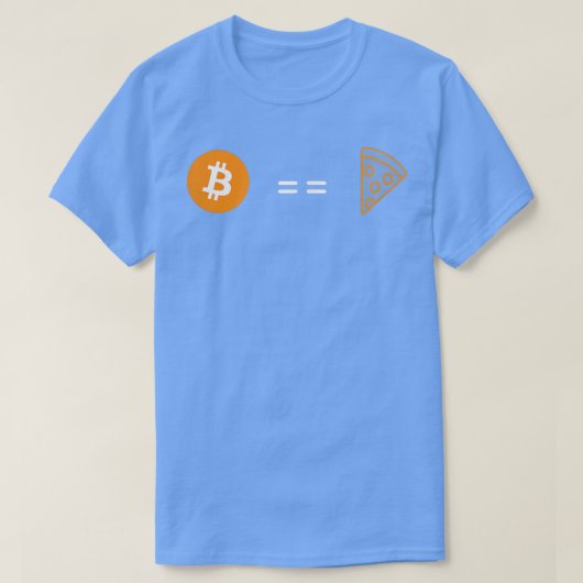 ピザと同じくらい良いビットコイン Tシャツ (デザイン正面)