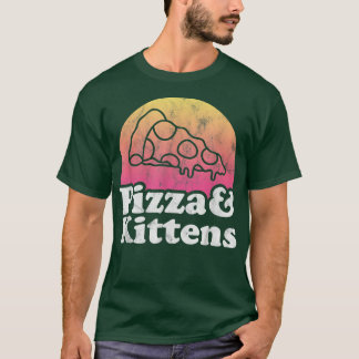 ピザと子猫  Tシャツ
