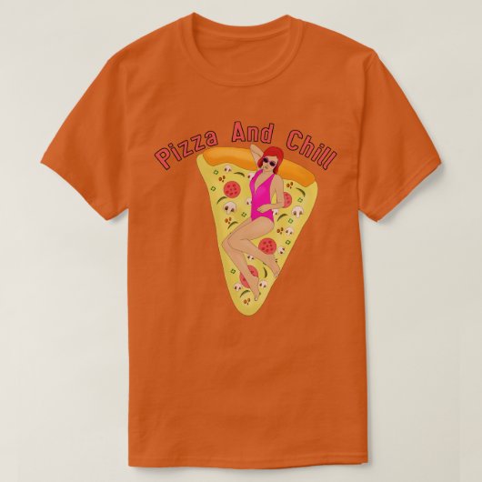 ピザと寒さ Tシャツ (デザイン正面)