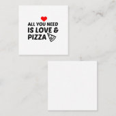 ピザと愛 スクエア名刺 (正面/裏面)