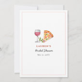 「ピザと愛」誰が言った？シャワーゲーム 招待状 (裏面)