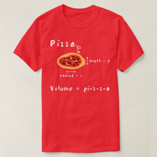 ピザと数学 – ミームおもしろい数学先生1396293 Tシャツ (デザイン正面)