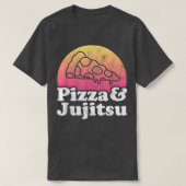 ピザと柔術 Tシャツ (デザイン正面)