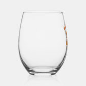 ピザと笑顔のグラス。 ステムなしワイングラス (右)