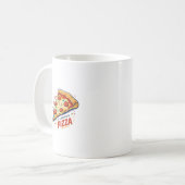 ピザのある人生は最高 コーヒーマグカップ (正面左)