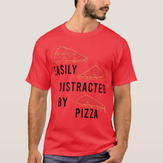 ピザのことわざおもしろいピザ料理人に気を取られる Tシャツ