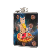 ピザのアイス食べ物に猫が乗る フラスク (左)