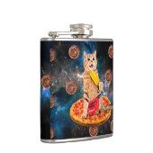 ピザのアイス食べ物に猫が乗る フラスク (右)