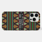 ピザのイガイガクリスマスセーター iPhoneケース (裏面横)