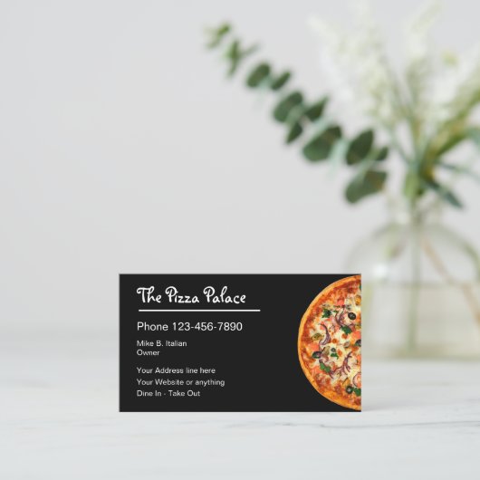 ピザのイタリア人のレストラン 名刺 (スタンド正面)