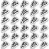 ピザのウェディングプレイスカード 食べ物 食事 メニューの選択 シール (正面)