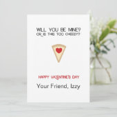 ピザのカスタマイズ可能なバレンタイン シーズンカード (スタンド正面)