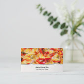 ピザのカスタマイズ可能な食品クローズアップビジネスカード 名刺 (スタンド正面)