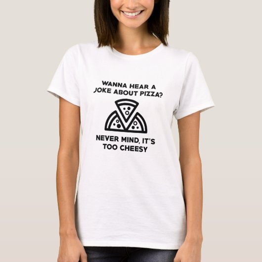 ピザのジョーク Tシャツ (正面)